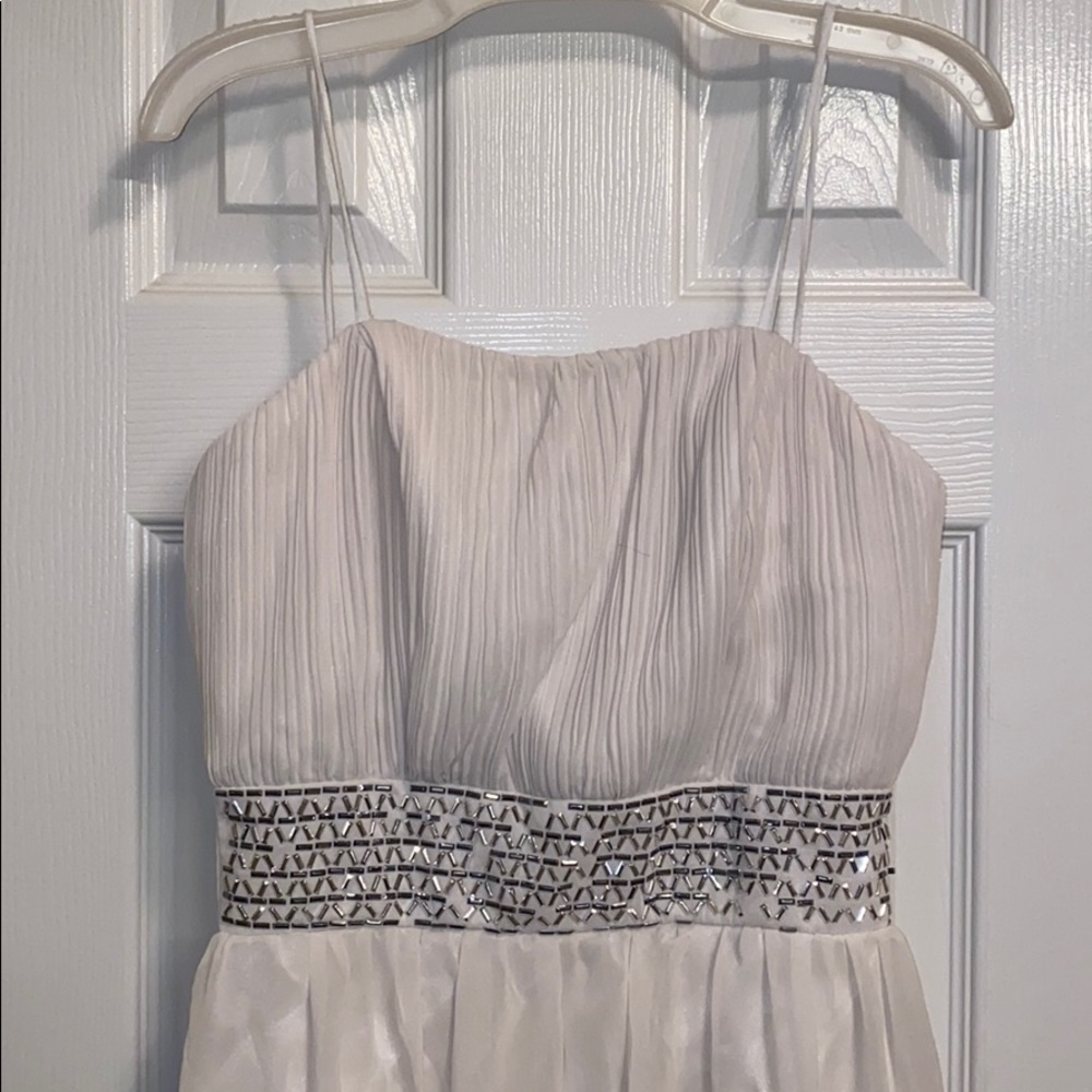 NWOT Kiki Strapless White High to Low Dress